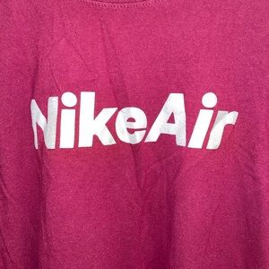 Nike Air - mens reflective maroon tee shirt